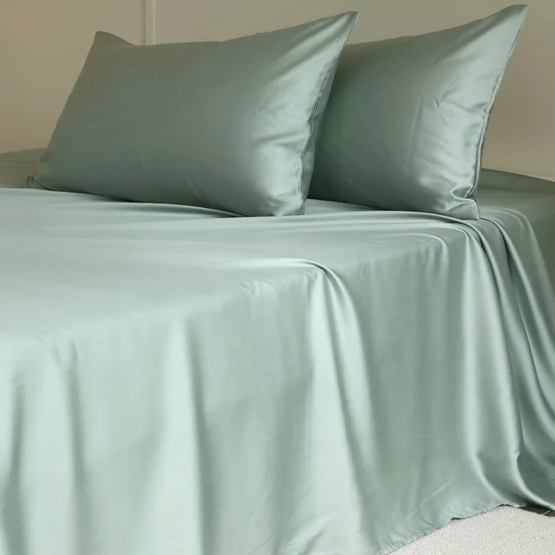 1PC Mulberry Silk Flat Sheet Luxury Smooth Bed Sheets Top Sheet Single Double King Queen Size Couple Bed Linen Soft Bedspreads