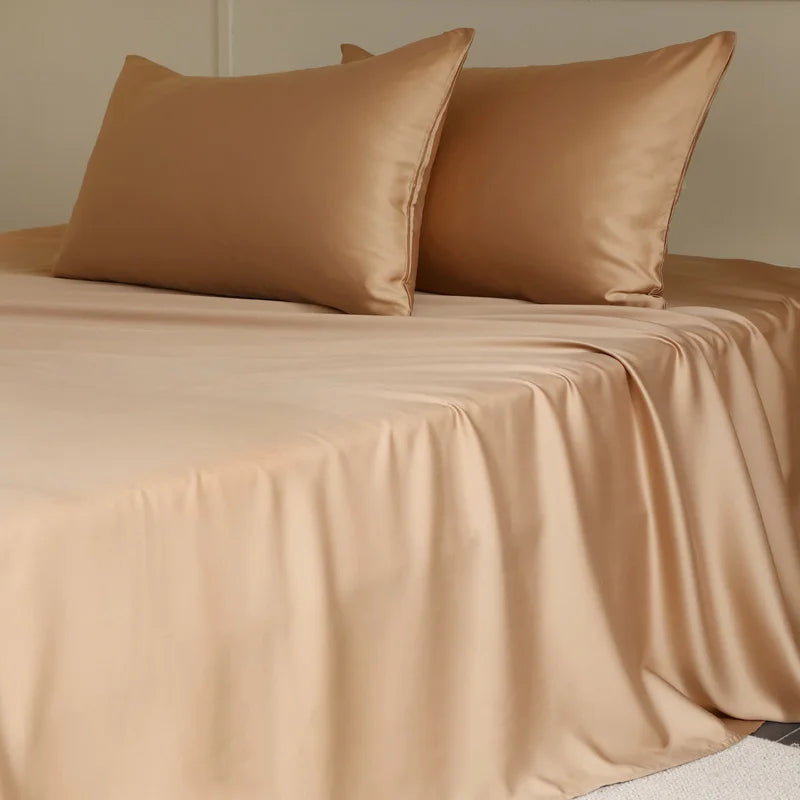 1PC Mulberry Silk Flat Sheet Luxury Smooth Bed Sheets Top Sheet Single Double King Queen Size Couple Bed Linen Soft Bedspreads