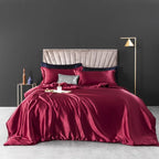 100% Pure Silk Bedding Sets High End Quilt Bed Cover Set Duvet Cover Bedsheet Pillowcases 4pcs Natural Luxury Bedcloth Sets