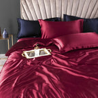 100% Pure Silk Bedding Sets High End Quilt Bed Cover Set Duvet Cover Bedsheet Pillowcases 4pcs Natural Luxury Bedcloth Sets