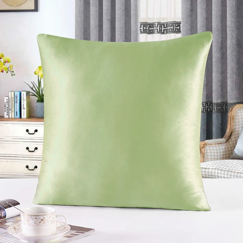 22 Momme 100% Silk Cushion Cover Decorative Pillows 45x45cm 70x70cm Pillow Case Home Decoration Funda Cojin For Living Room