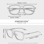 KINGSEVEN Blue Light Blocking Glasses Fashion Men Women Square Glasses Casual Work Computer Protective Anti-Blue Ray Eyewear