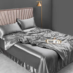 100% Pure Silk Bedding Sets High End Quilt Bed Cover Set Duvet Cover Bedsheet Pillowcases 4pcs Natural Luxury Bedcloth Sets