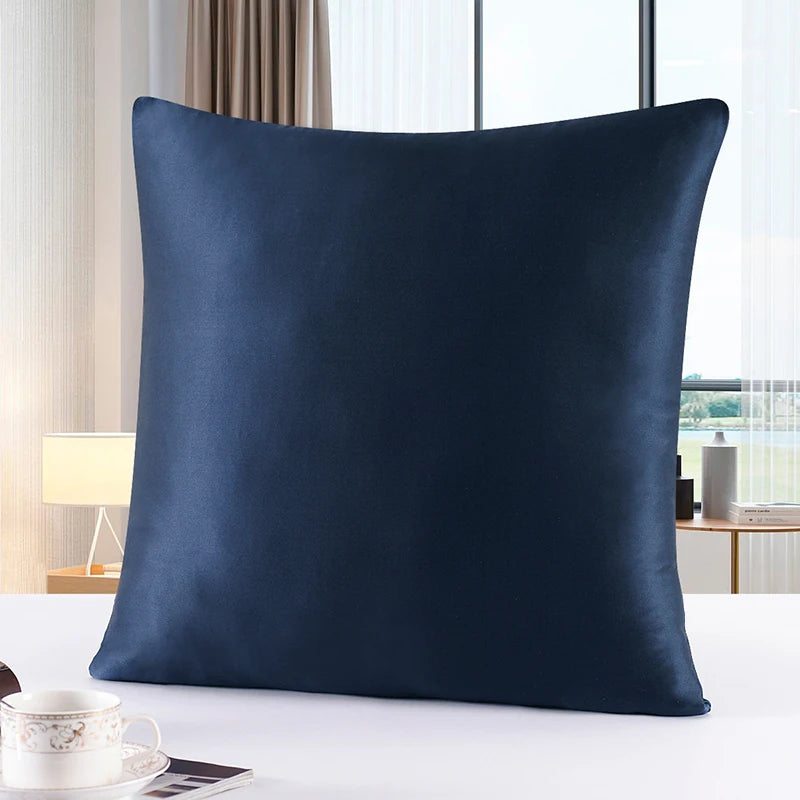 22 Momme 100% Silk Cushion Cover Decorative Pillows 45x45cm 70x70cm Pillow Case Home Decoration Funda Cojin For Living Room