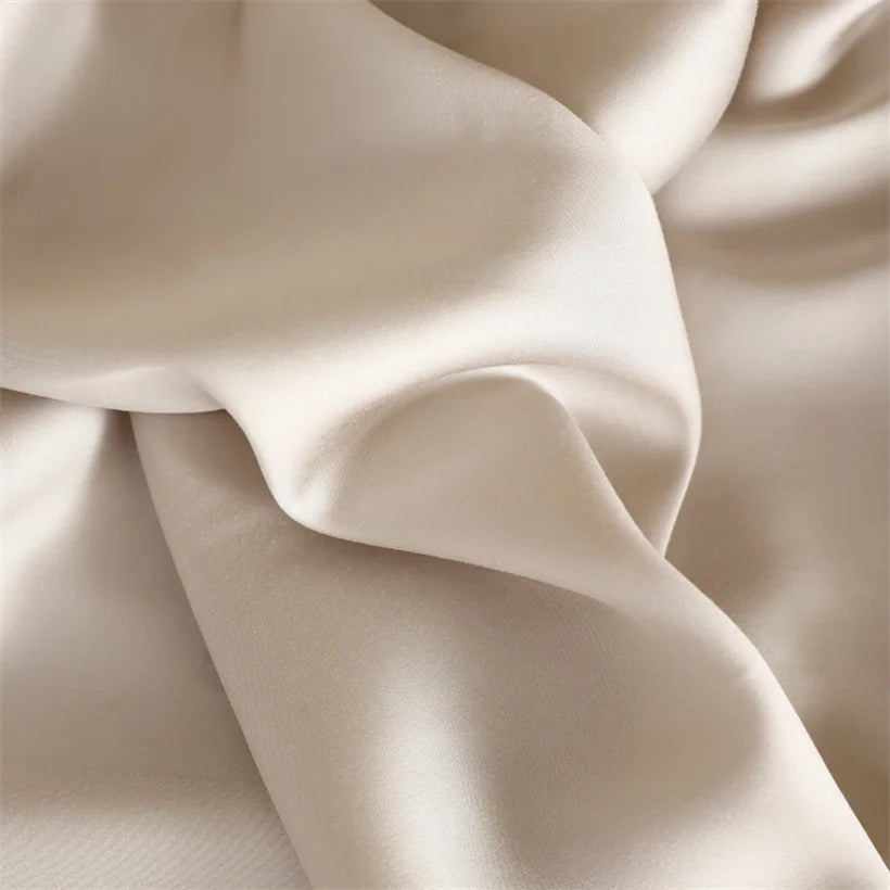 Luxury 100% Mulberry Silk Flat Sheet Only Natural Silk Bed Sheet Smooth Top Sheets Single Double King Queen Bedding Bed Linen