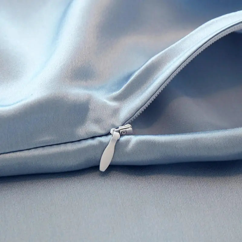100% Pure Mullberry Silk Long Pillowcase with Hidden Zipper Soft Silk Zipper Pillow Case Cover for Bedding High Quality 3 Sizes